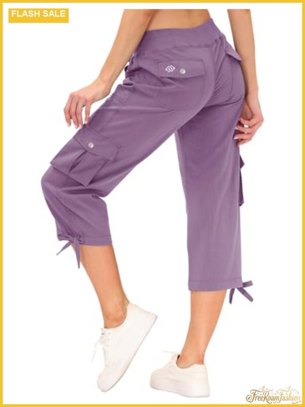 Women's Cargo Capris Athletic Hiking Pants with Pockets